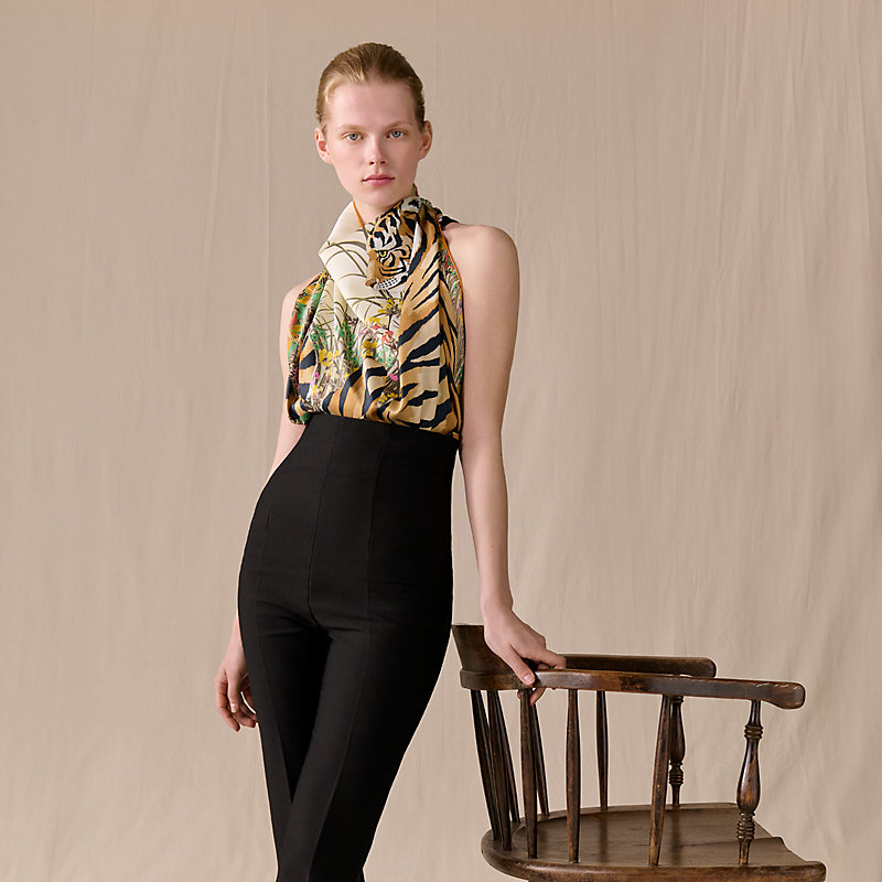 Tyger Tyger scarf 70 - Yellow | Hermès USA